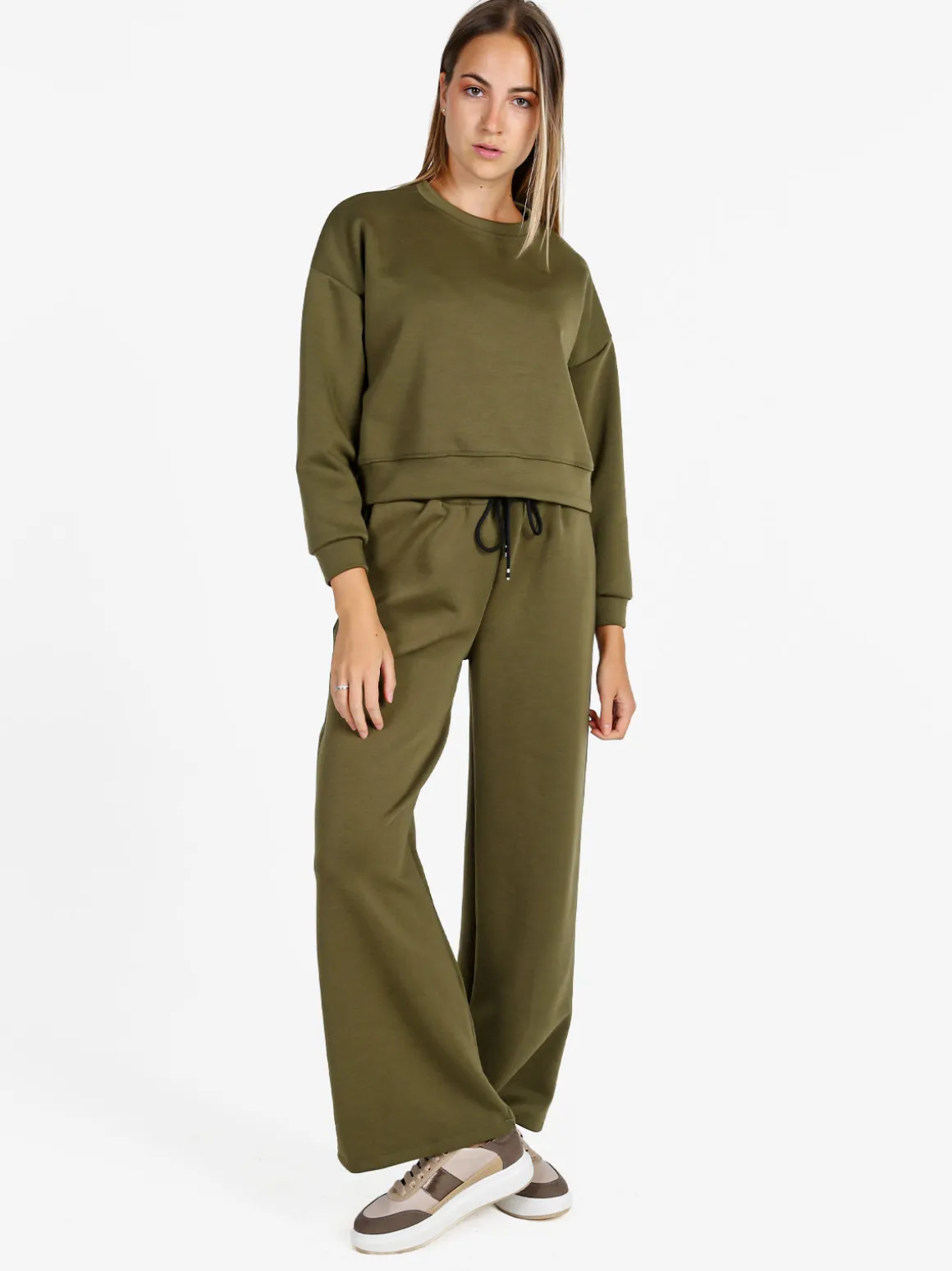 Solada Felpa donna oversize girocollo - bordeaux