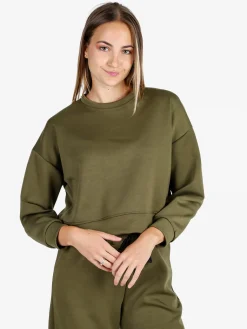 Solada Felpa donna oversize girocollo - bordeaux