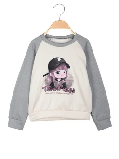 Solada Felpa girocollo da bambina con disegno
