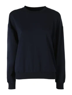 Solada Felpa girocollo da donna in cotone - blu scuro