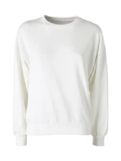 Solada Felpa girocollo da donna in cotone - bianco