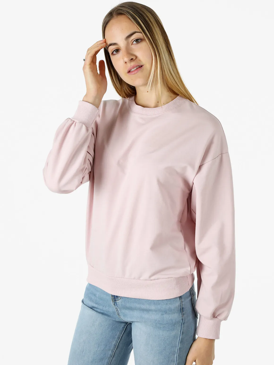 Solada Felpa girocollo da donna in cotone - rosa