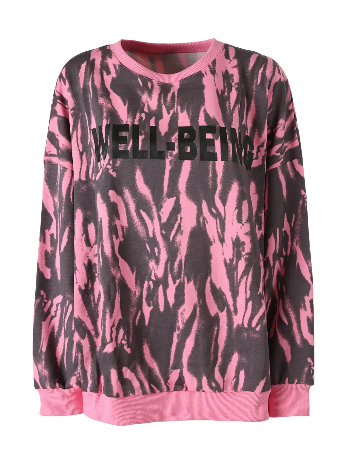 Solada Felpa oversize da donna con stampe - fucsia