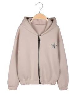 Solada Felpa pesante da bambina con cappuccio e zip