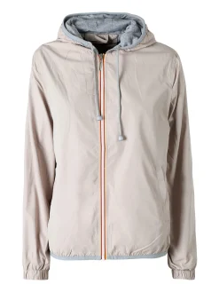 Solada Giacca a vento da donna con cappuccio e zip - beige