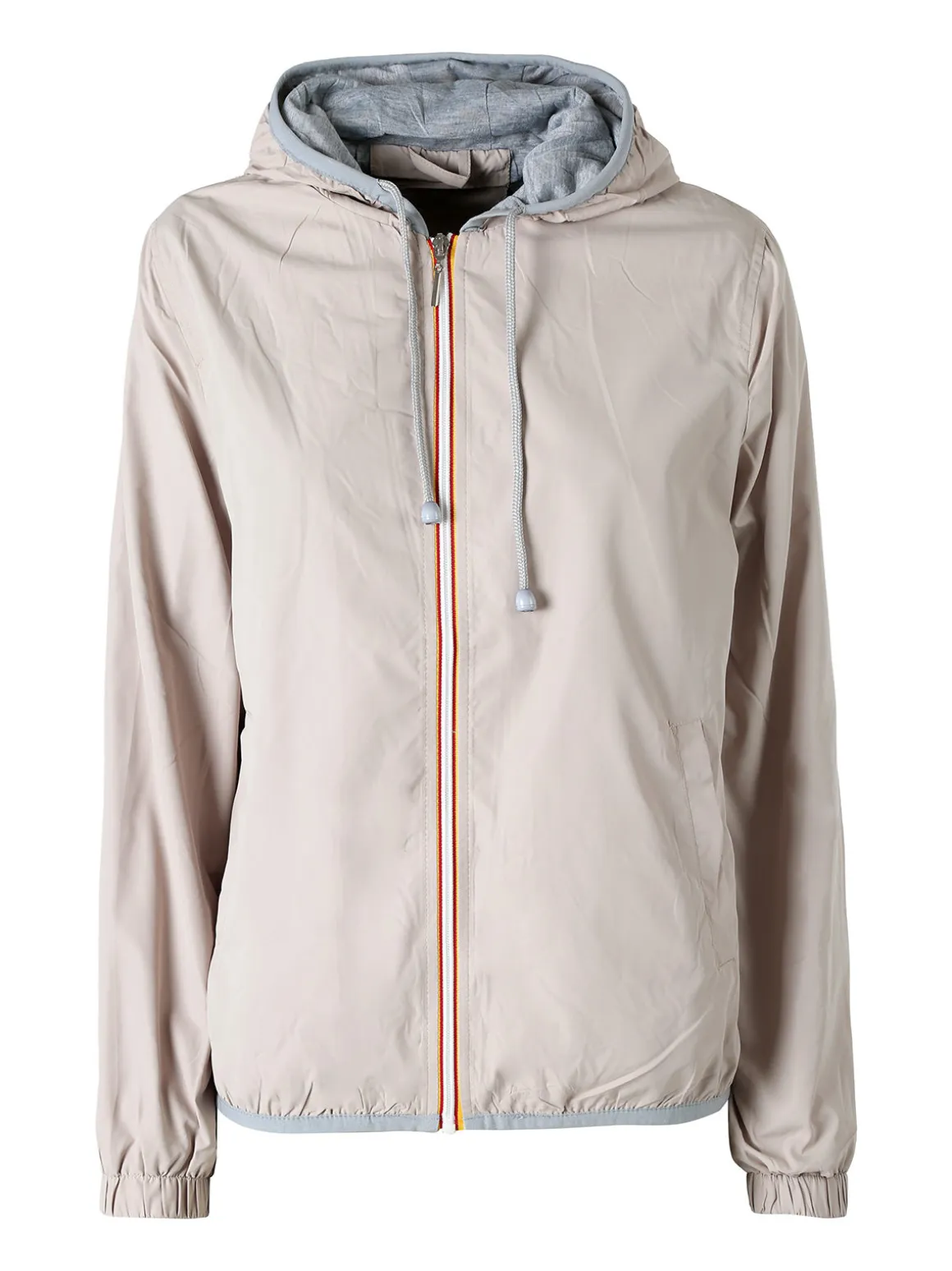 Solada Giacca a vento da donna con cappuccio e zip - beige