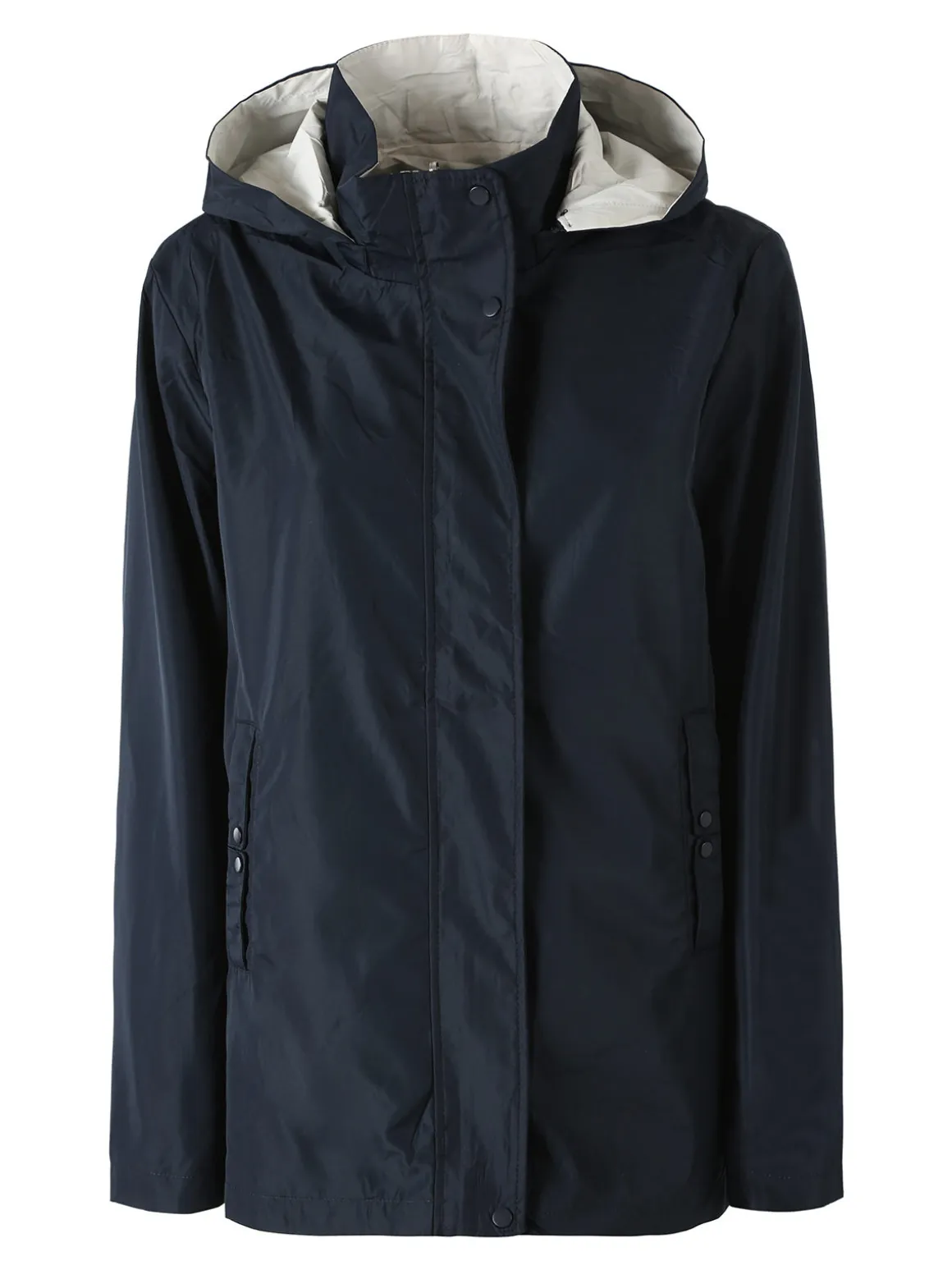 Solada Giacca a vento da donna reversibile con cappuccio - blu scuro