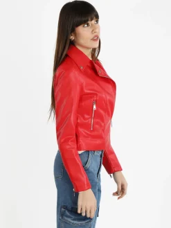 Solada Giacca biker da donna in ecopelle