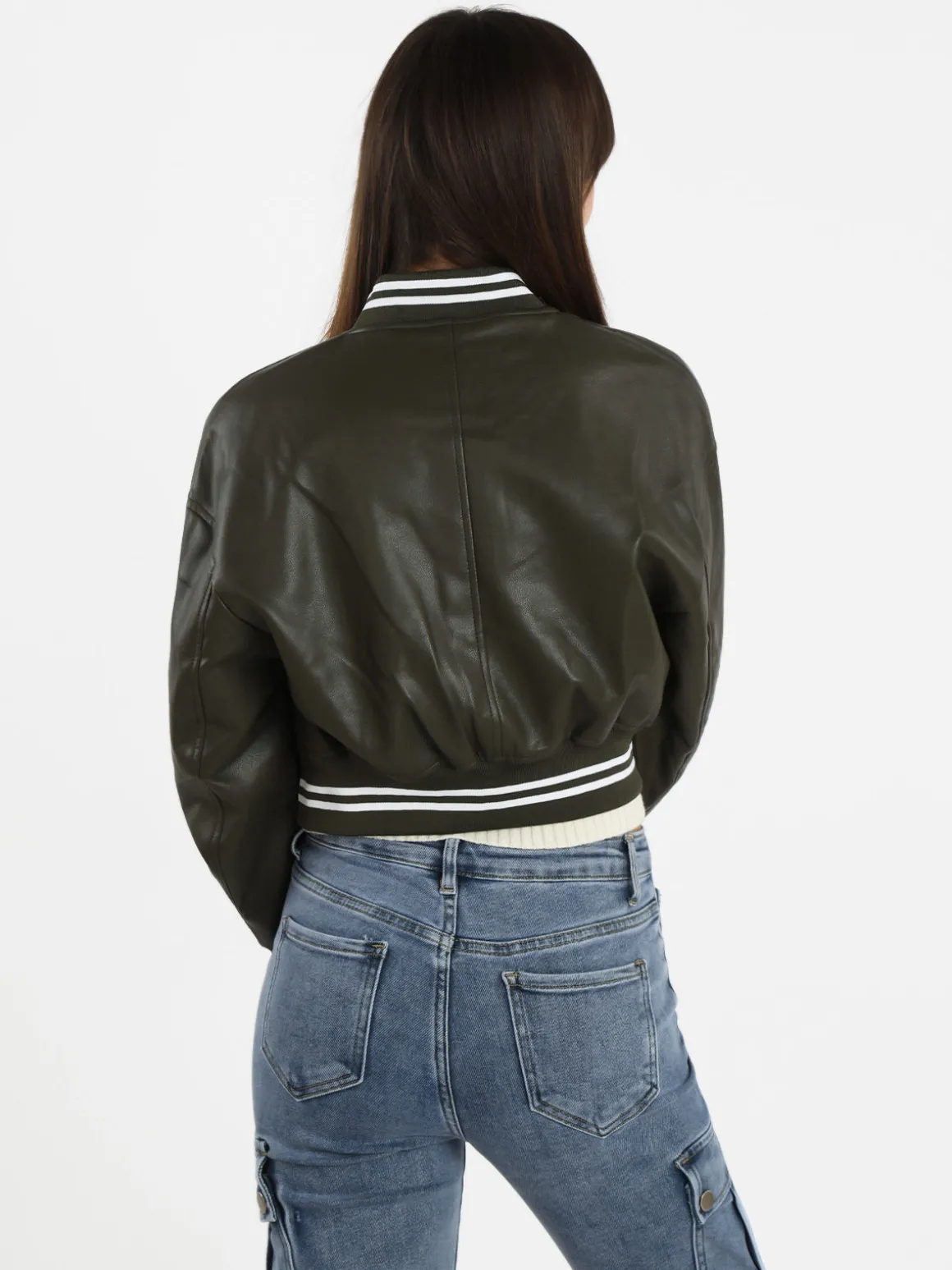 Solada Giacca bomber in ecopelle da donna