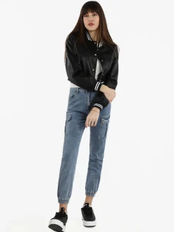 Solada Giacca bomber in ecopelle da donna