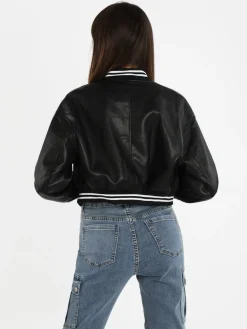 Solada Giacca bomber in ecopelle da donna