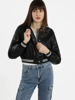 Solada Giacca bomber in ecopelle da donna