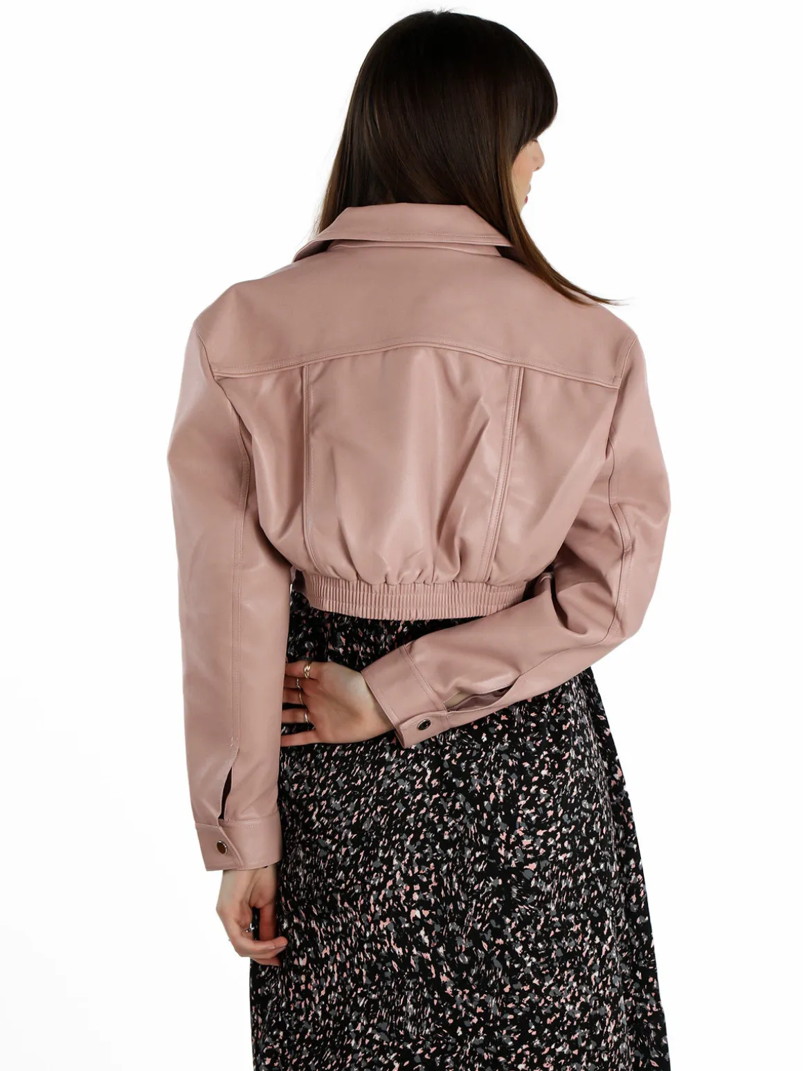 Solada Giacca cropped da donna in ecopelle