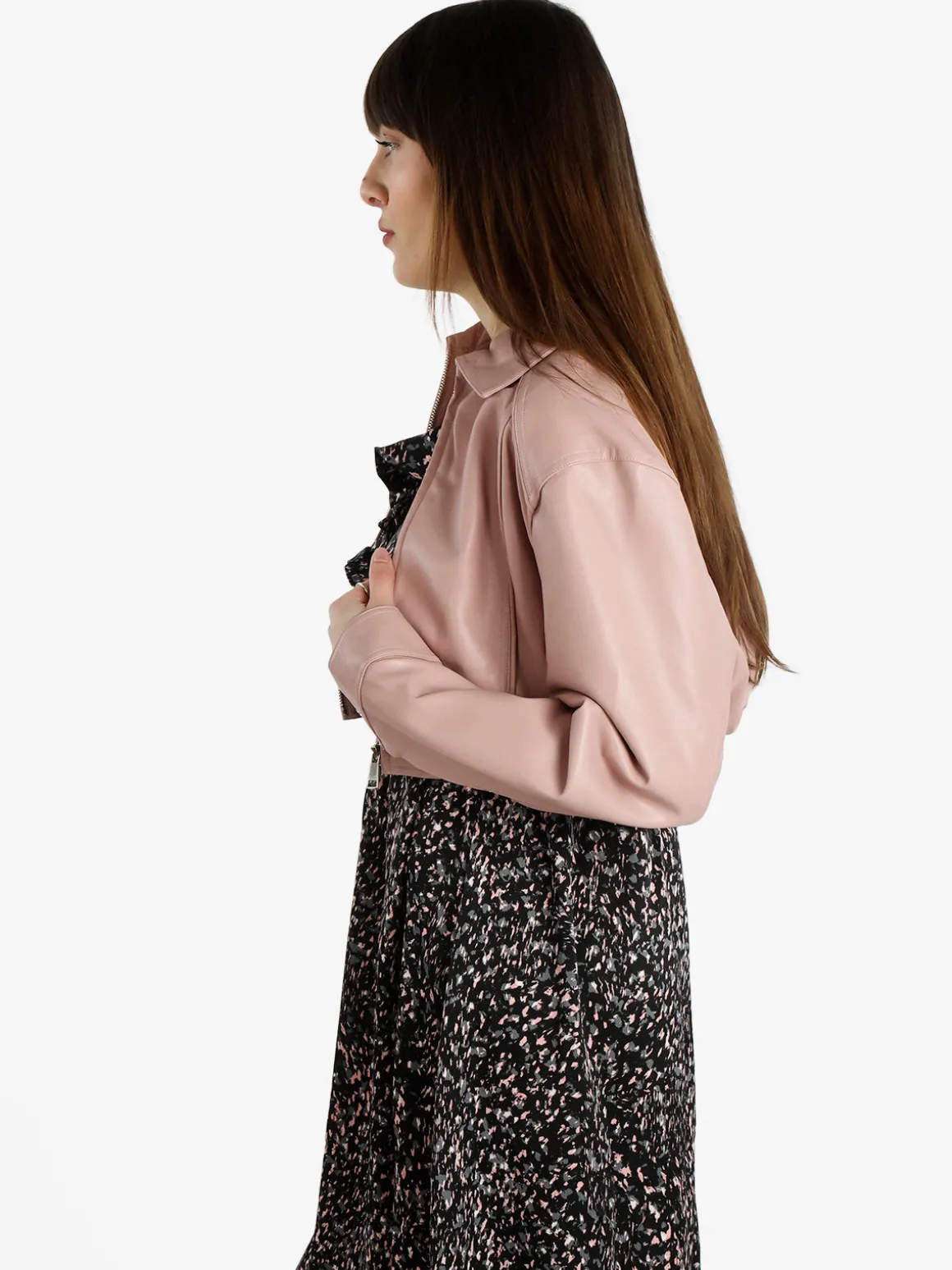 Solada Giacca cropped da donna in ecopelle