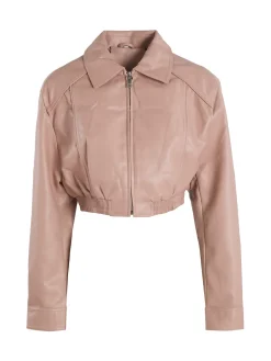 Solada Giacca cropped da donna in ecopelle