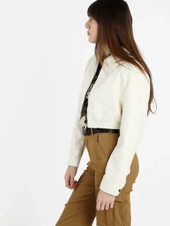Solada Giacca cropped da donna in ecopelle