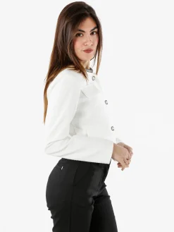Solada Giacca cropped da donna in tweed - bianco