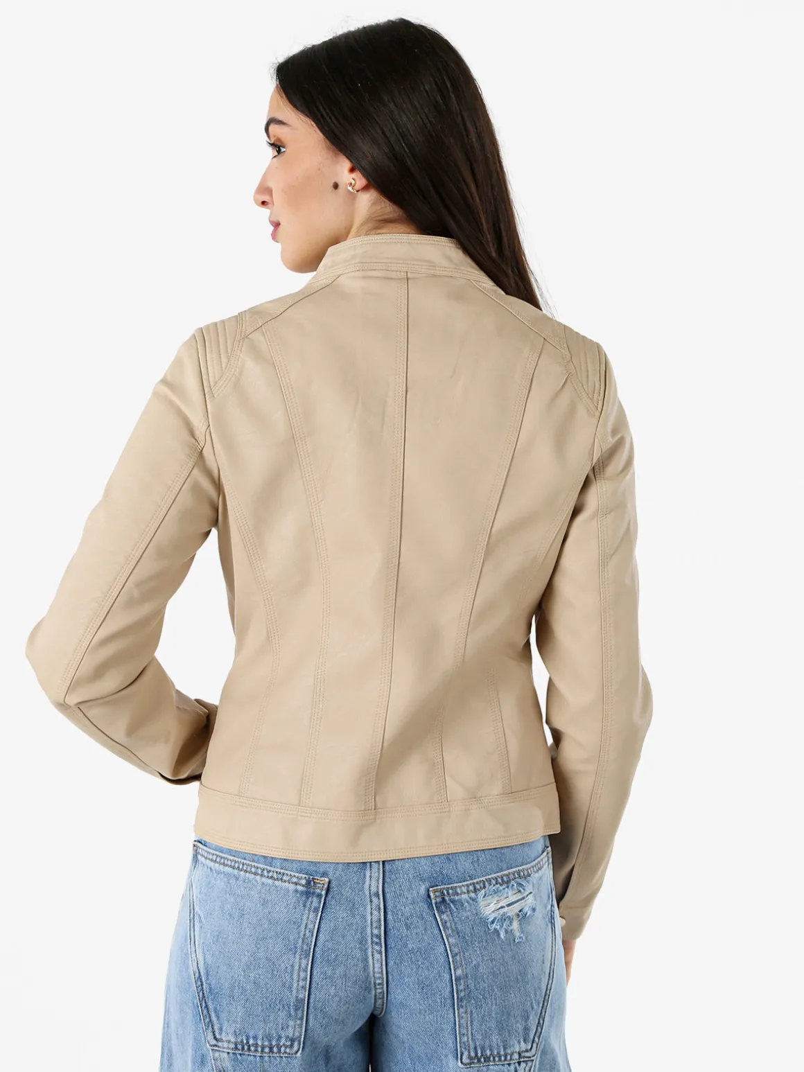 Solada Giacca da donna in ecopelle - beige