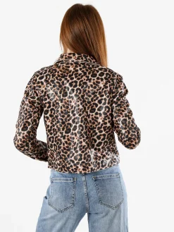 Solada Giacca donna animalier con bottoni - multicolore