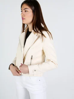 Solada Giacca donna biker in ecopelle