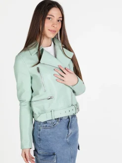 Solada Giacca donna biker in ecopelle
