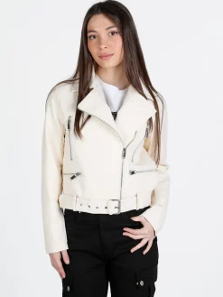 Solada Giacca donna biker in ecopelle
