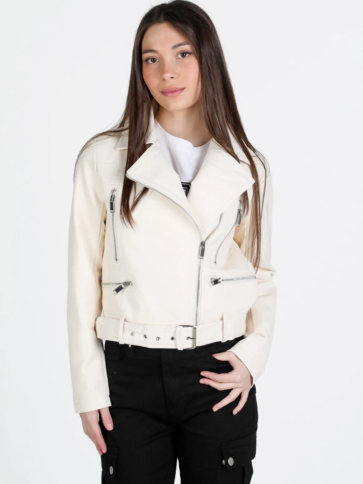 Solada Giacca donna biker in ecopelle