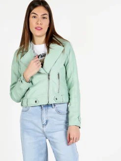 Solada Giacca donna biker in ecopelle
