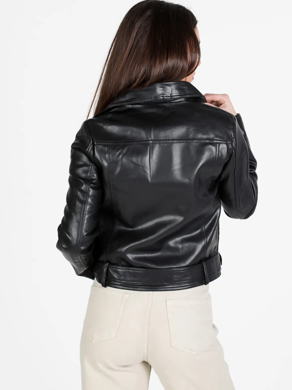 Solada Giacca donna biker in ecopelle