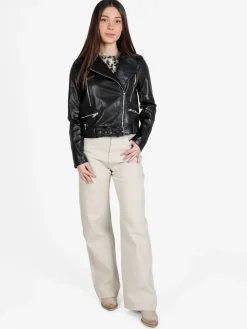 Solada Giacca donna biker in ecopelle