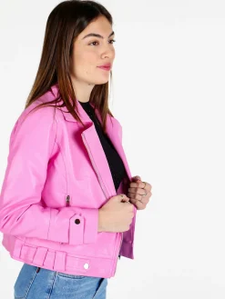 Solada Giacca donna biker in ecopelle