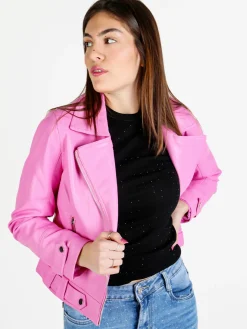 Solada Giacca donna biker in ecopelle