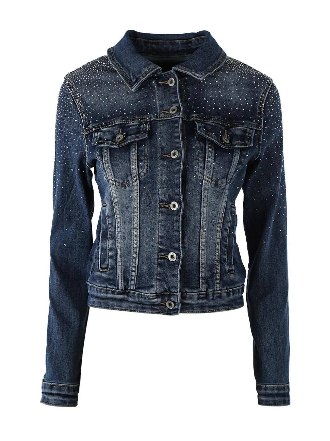 Solada Giacca donna in jeans con strass - jeans