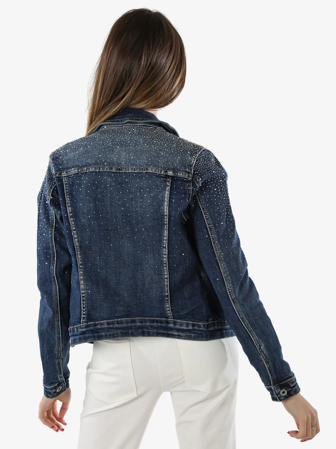 Solada Giacca donna in jeans con strass - jeans