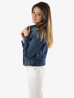 Solada Giacca donna in jeans con strass - jeans