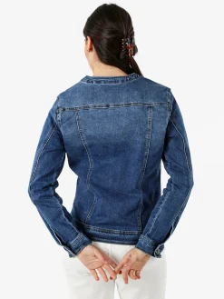 Solada Giacca donna in jeans con bottoni taglie grandi - jeans