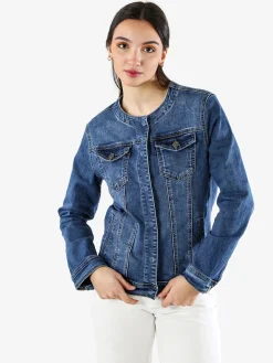 Solada Giacca donna in jeans con bottoni taglie grandi - jeans