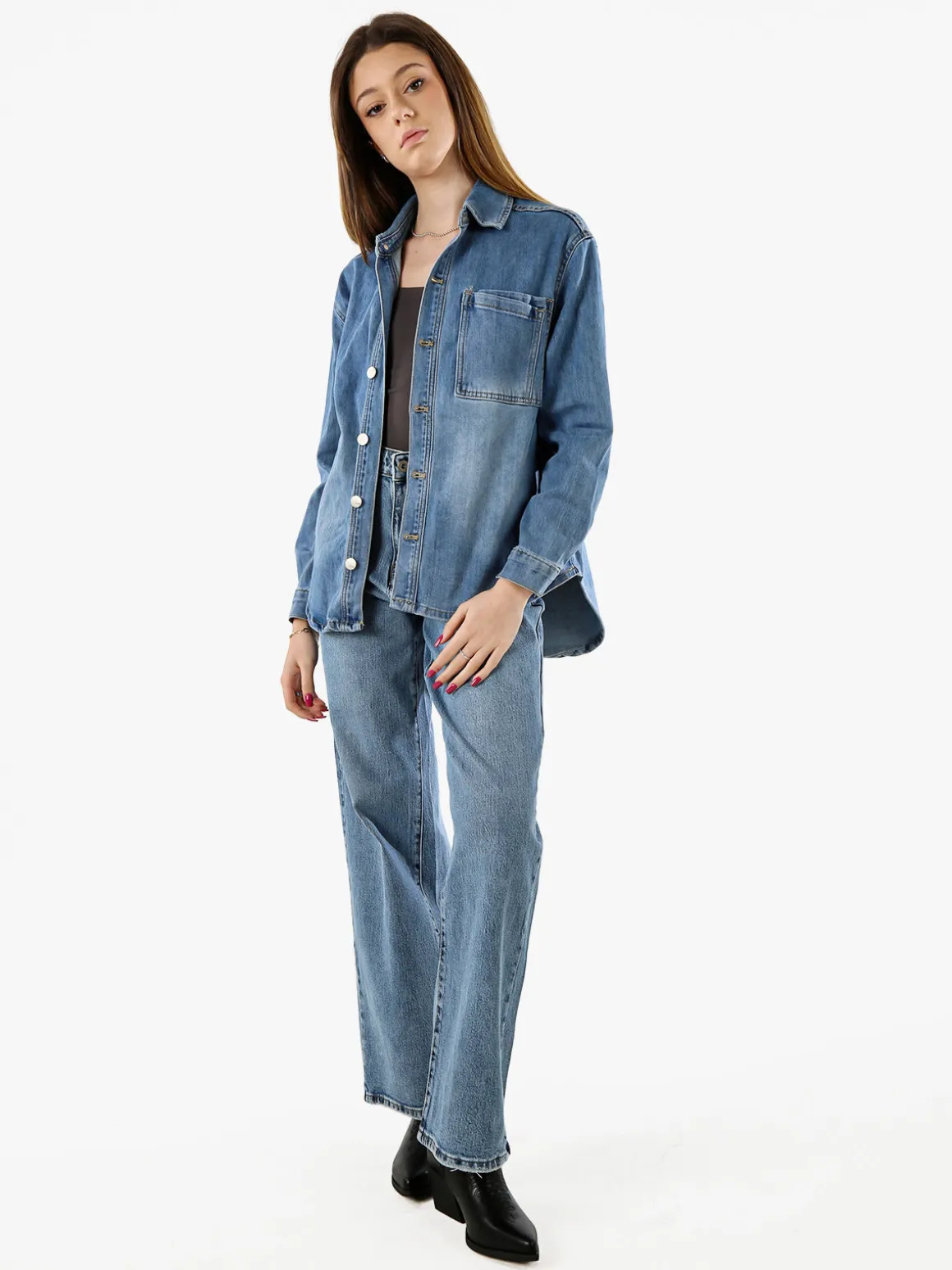 Solada Giacca donna in jeans oversize - jeans