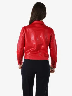 Solada Giacca donna leggera con bottoni - rosso