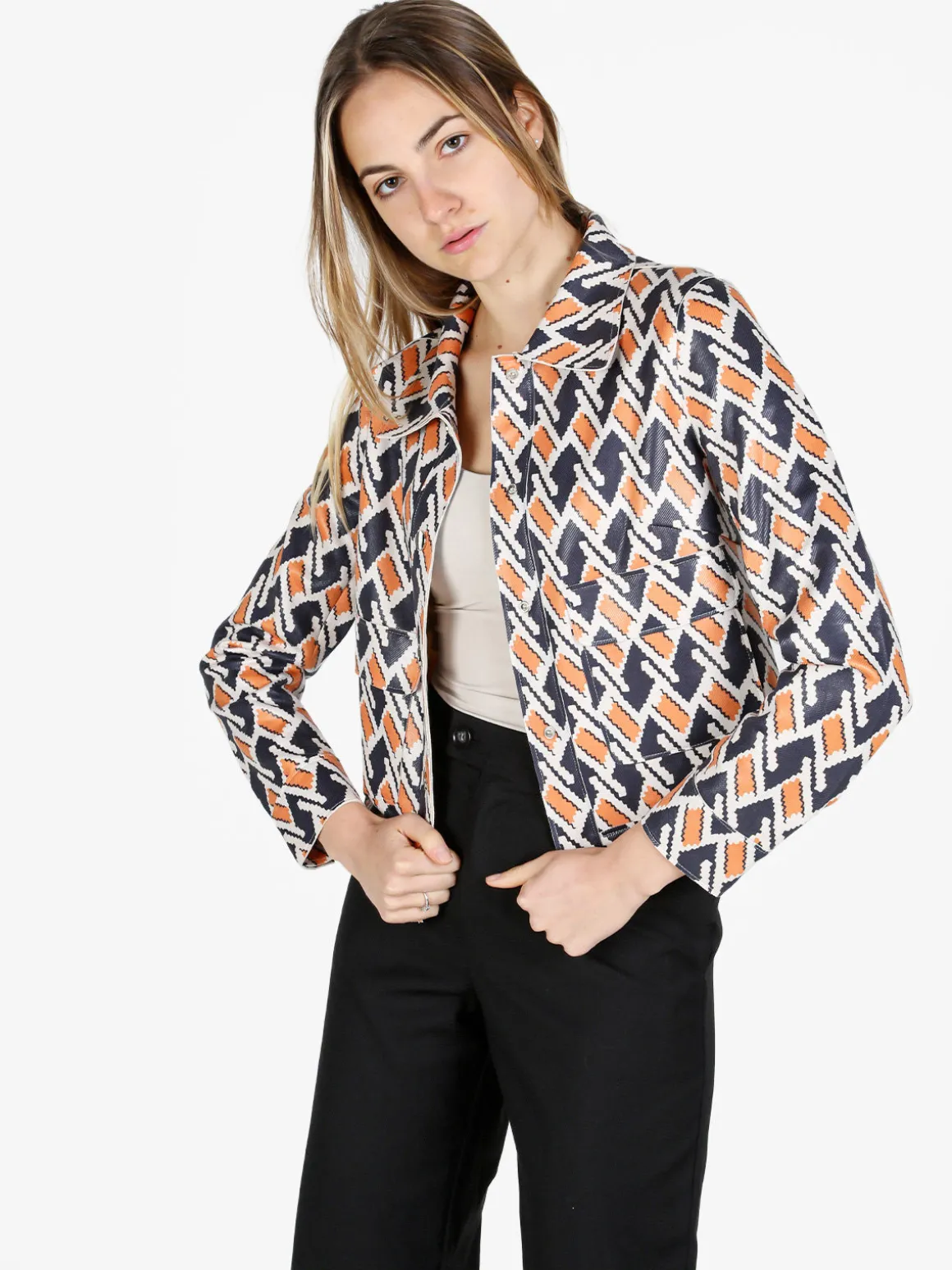 Solada Giacca donna oversize con stampe