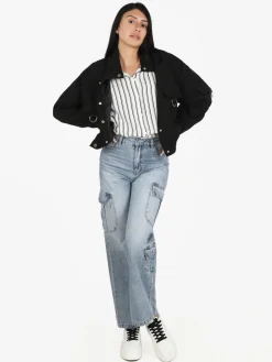 Solada Giacca donna oversize con bottoni e tasche