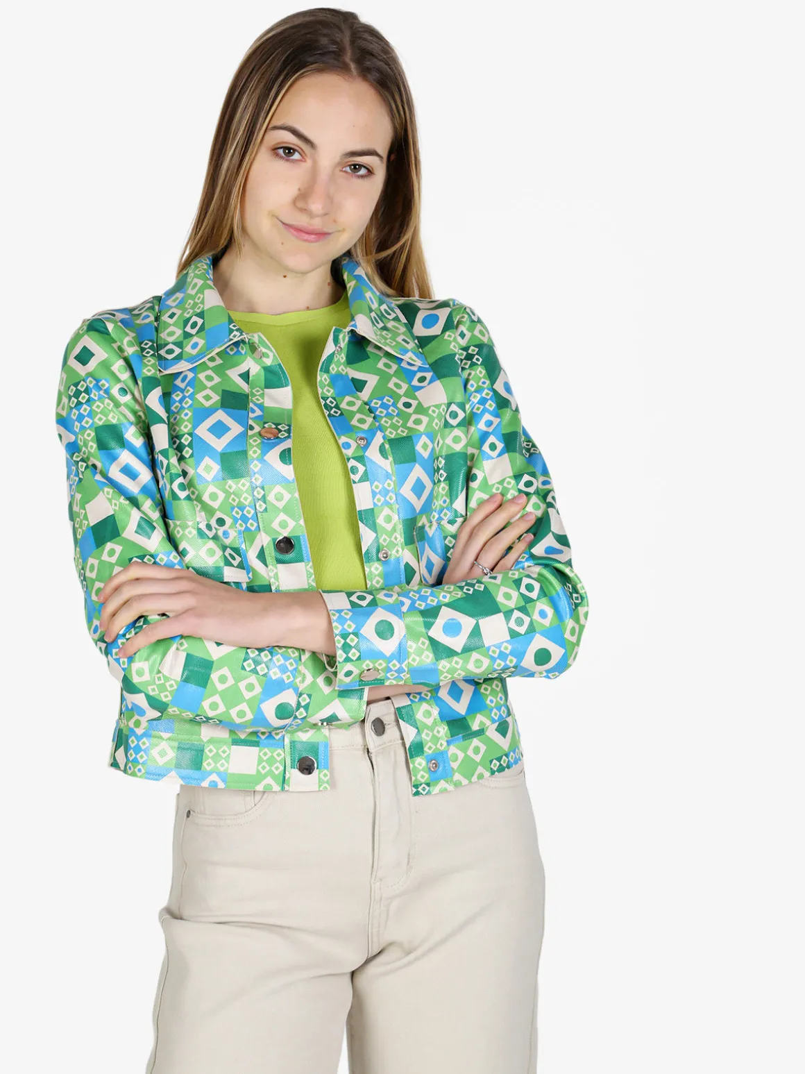 Solada Giacca donna oversize con stampe