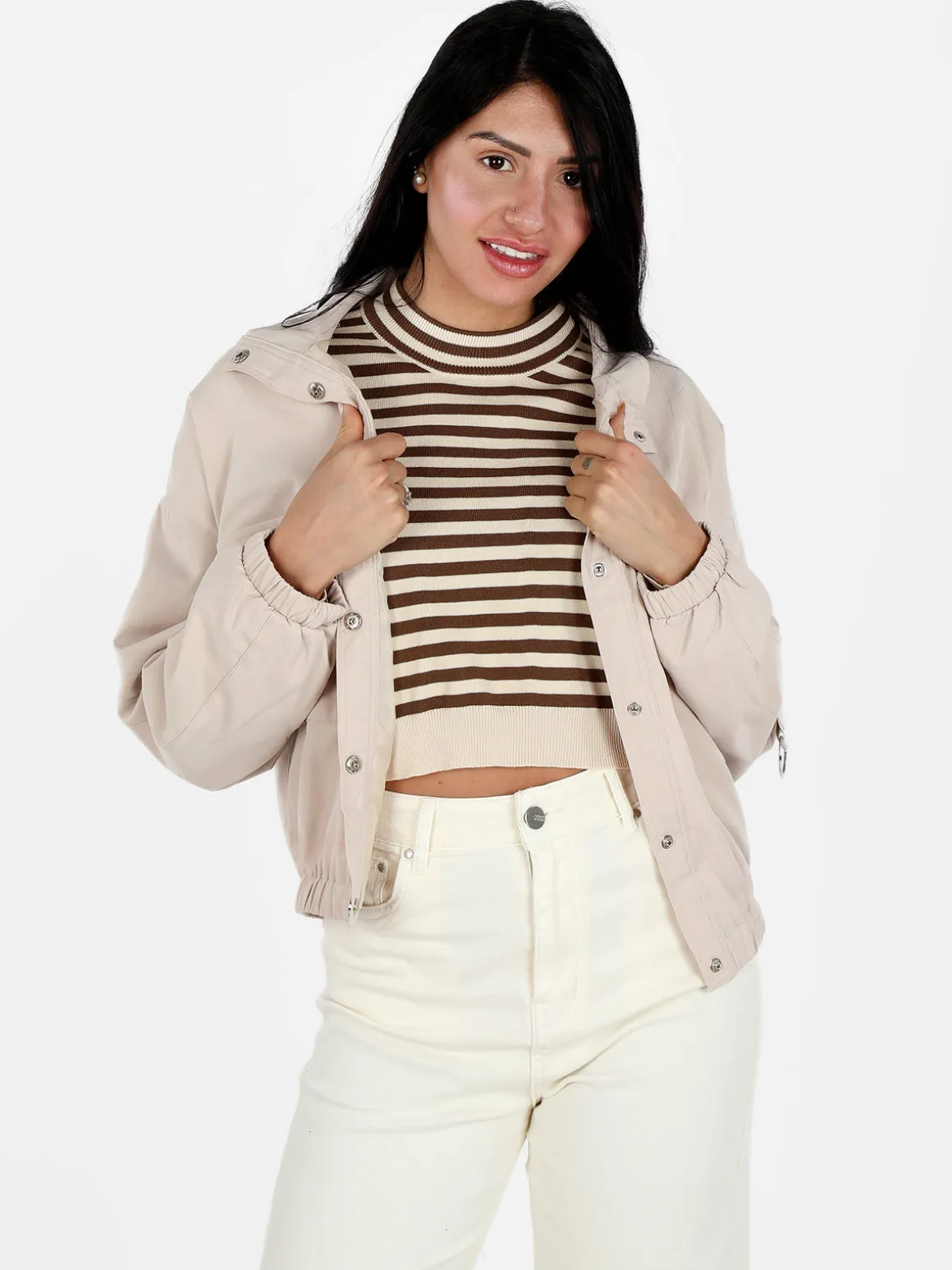 Solada Giacca donna oversize con bottoni e tasche