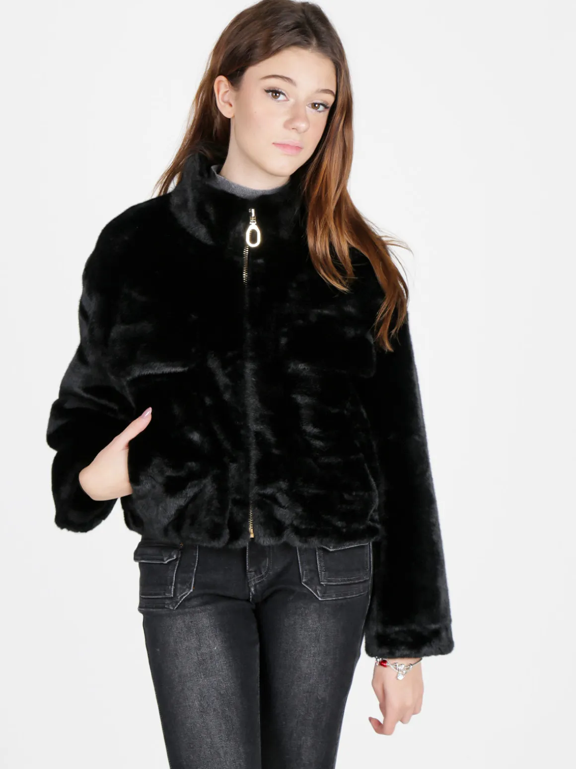 Solada Giacca donna oversize in pelliccia sintetica