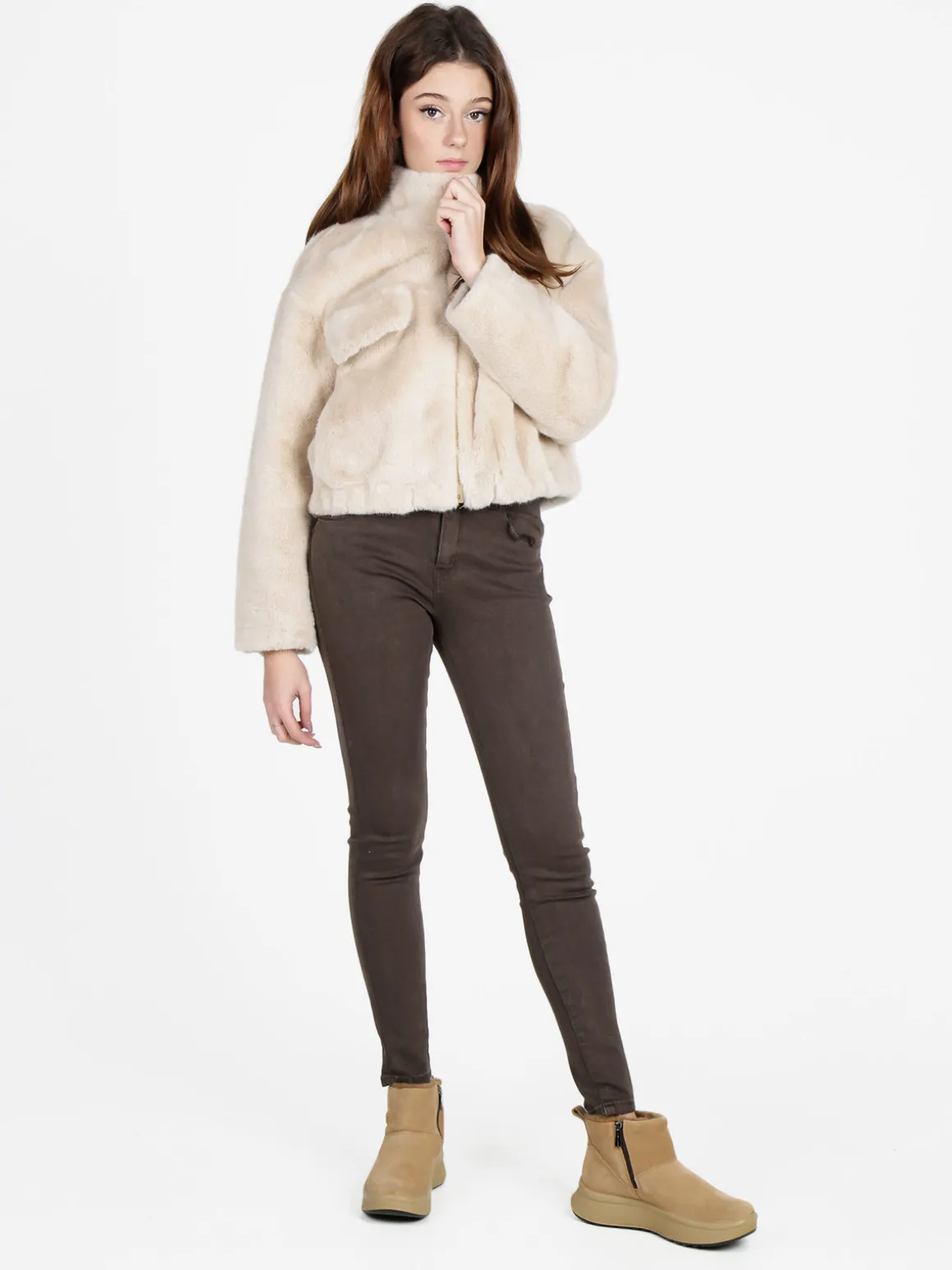 Solada Giacca donna oversize in pelliccia sintetica