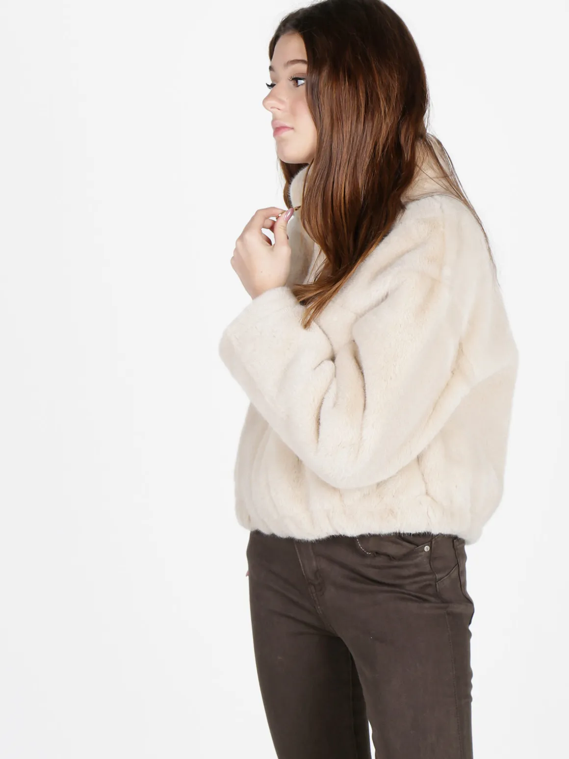 Solada Giacca donna oversize in pelliccia sintetica
