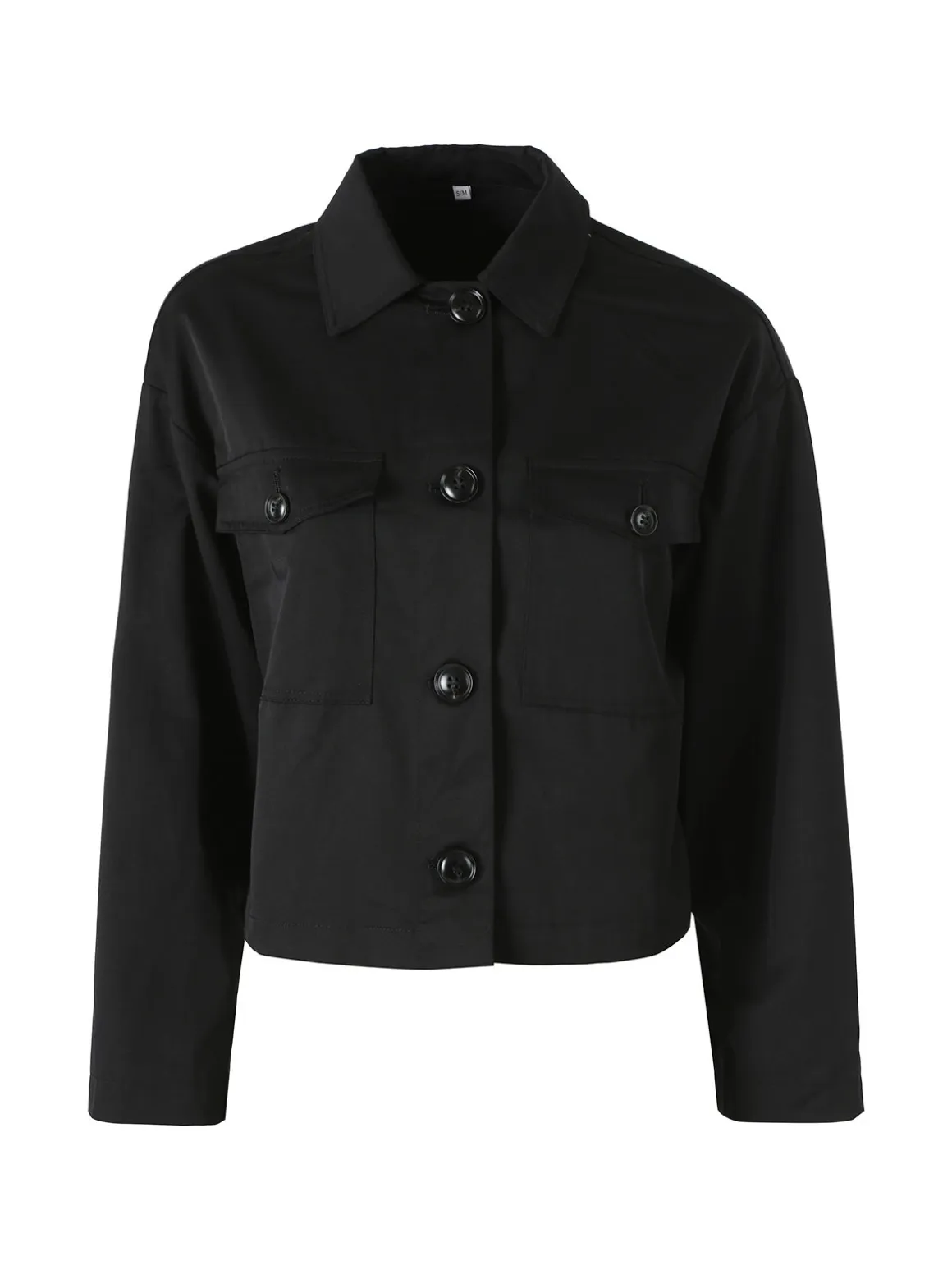 Solada Giacca donna oversize con bottoni - nero