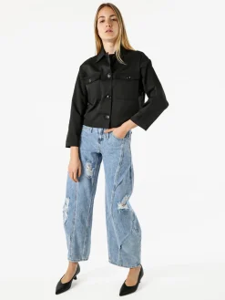 Solada Giacca donna oversize con bottoni - nero