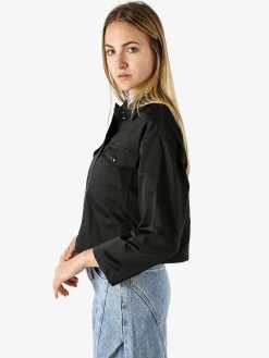 Solada Giacca donna oversize con bottoni - nero