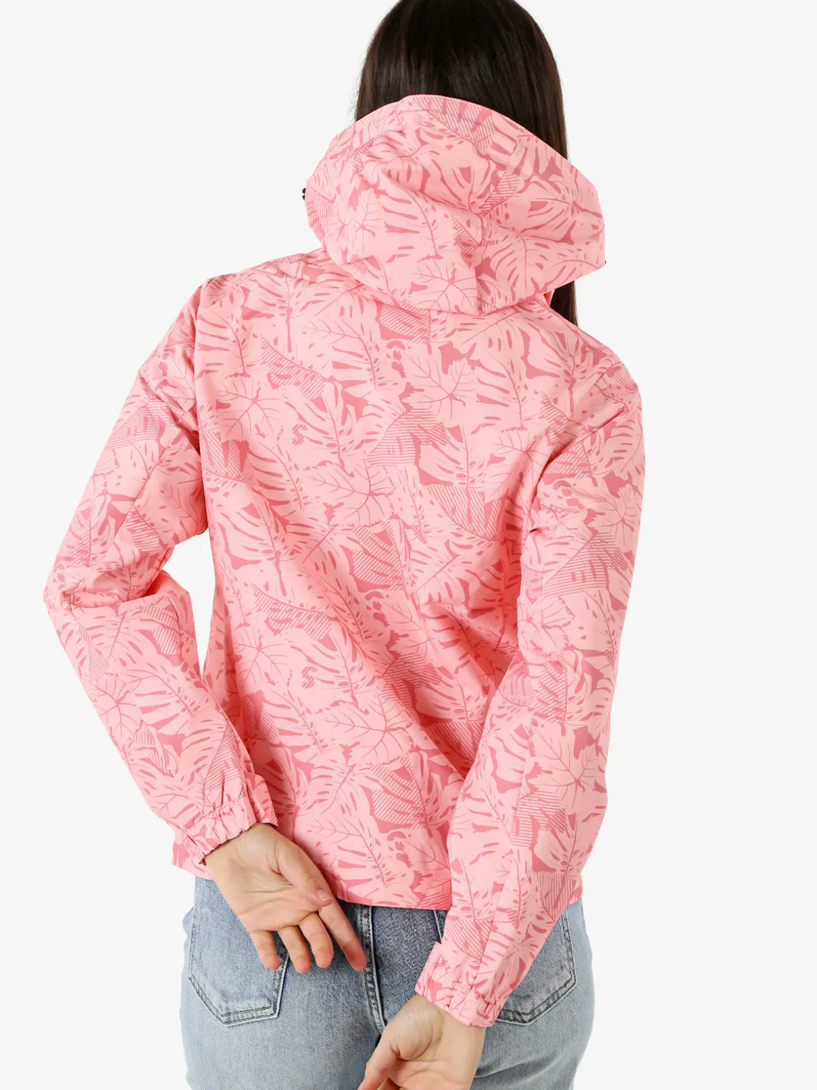 Solada Giacca impermeabile da donna con cappuccio e zip - rosa